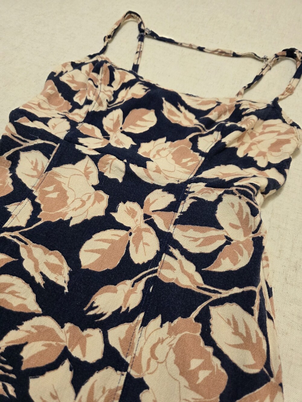 Free People Bring it Back Navy Blue Floral Print Mini Dress - Picture 10 of 11